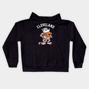 Cleveland Football Rally Possum Orange Jersey Kids Hoodie